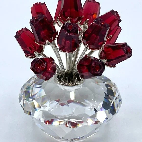 Swarovski Crystal vase of 15th Red Roses limited edition MIB s/mirror CB1565